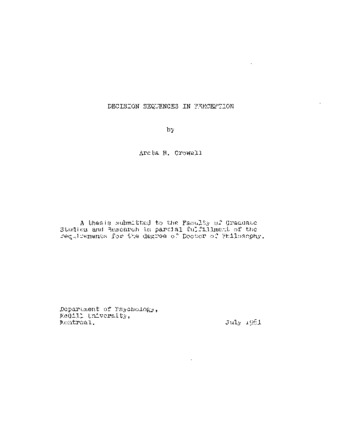 Decision sequences in perception. thumbnail