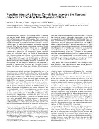 Negative interspike interval correlations increase the neuronal capacity for encoding time-dependent stimuli thumbnail