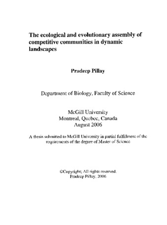 The ecological and evolutionary assembly of competitive communities in dynamic landscapes / thumbnail