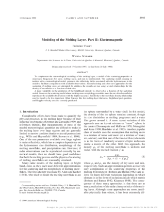 Modeling of the Melting Layer. Part II: Electromagnetic thumbnail