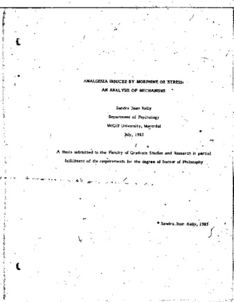 Analgesic activity thesis picture