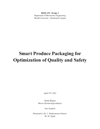 Smart Produce Packaging for Optimization of Quality and Safety thumbnail