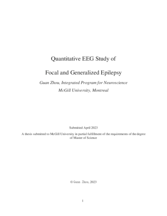 Scalp EEG Study of Focal and Generalized Epilepsy thumbnail