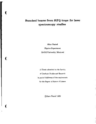 Bunched beams from RFQ traps for laser spectroscopy studies thumbnail