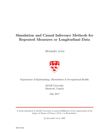 Simulation and causal inference methods for repeated measures or longitudinal data thumbnail