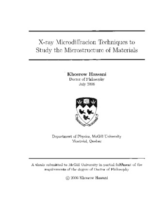 X-ray microdiffraction techniques to study the microstructure of materials thumbnail