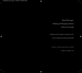 Mixed messages : making and shaping culinary culture in Canada / exhibition and catalogue thumbnail