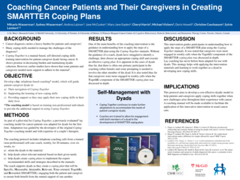 Coaching Cancer Patients and Their Caregivers in Creating SMARTTER Coping Plans  thumbnail