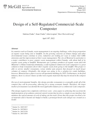 Design of a Self-Regulated Commercial-Scale Composter thumbnail