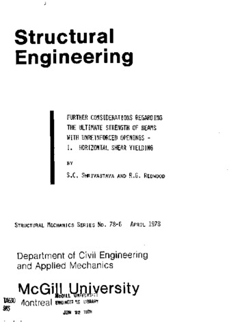 Further considerations regarding the ultimate strength of beams with unreinforced openings-I. horizontal shear yielding thumbnail