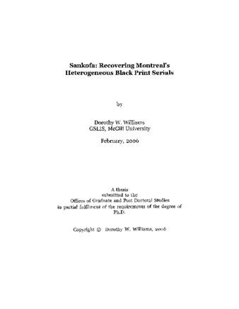 Sankofa : recovering Montreal’s heterogeneous Black print serials thumbnail