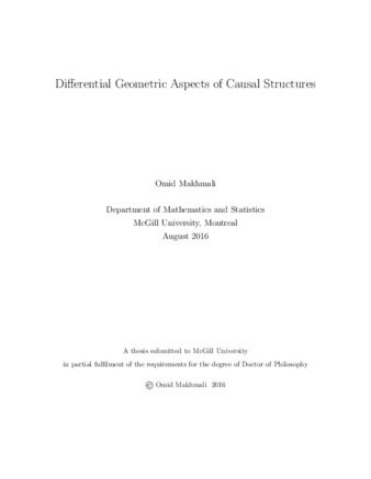 Differential geometric aspects of causal structures thumbnail