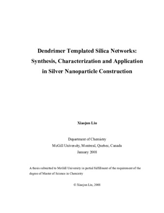 Dendrimer templated silica networks: synthesis, characterization and application in silver nanoparticle construction thumbnail