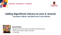 Adding Algorithmic Literacy to your Information Literacy Arsenal: Successes, Failures, and Ideas from a Law Librarian thumbnail