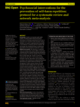 Psychosocial interventions for the prevention of self-harm repetition: protocol for a systematic review and network meta-analysis thumbnail