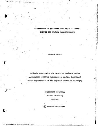 Expression of maternal and zygotic genes during sea urchin embryogenesis thumbnail