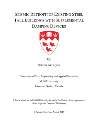 Seismic retrofit of existing steel tall buildings with supplemental damping devices thumbnail