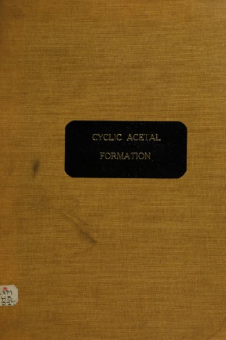 Cyclic acetal formation and polymerisation. thumbnail