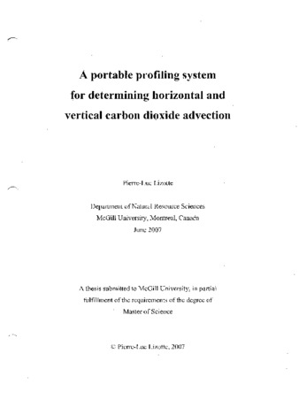 A portable profiling system for determining horizontal and vertical carbon dioxide advection / thumbnail