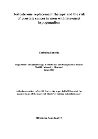 Testosterone replacement therapy and the risk of prostate cancer in men with late-onset hypogonadism thumbnail