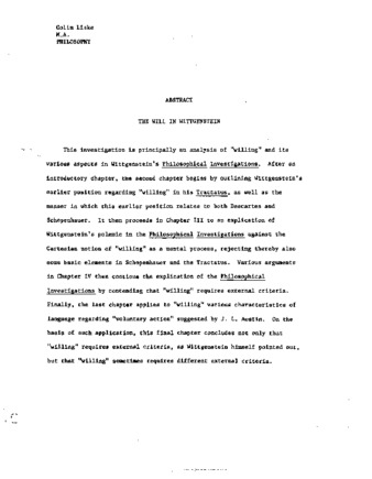 The will in Wittgenstein. thumbnail