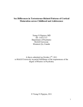 Sex differences in testosterone-related patterns of cortical maturation across childhood and adolescence thumbnail