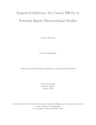 Improved Inference for Causal Effects in Network-Based Observational Studies thumbnail