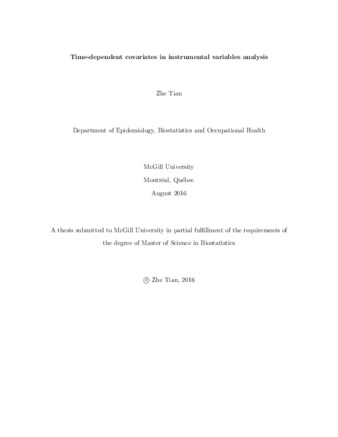 Time dependent covariate in instrumental variable analysis thumbnail