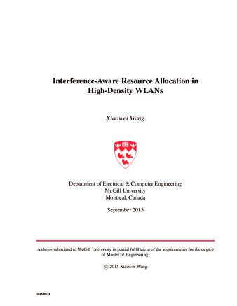 Interference-aware resource allocation in high-density WLANs thumbnail