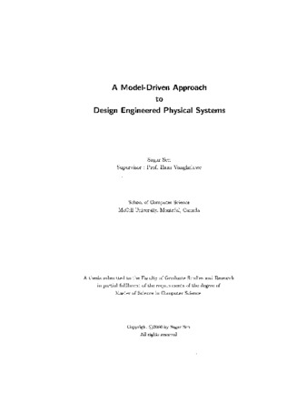 A model-driven approach to design engineered physical systems / thumbnail