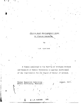 On-line mass spectrometric study of fission fragments thumbnail