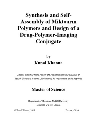 Synthesis and self-assembly of miktoarm polymers and design of a drug-polymer-imaging conjugate thumbnail