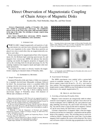 Magnetic force microscopy studies of patterned magnetic structures thumbnail