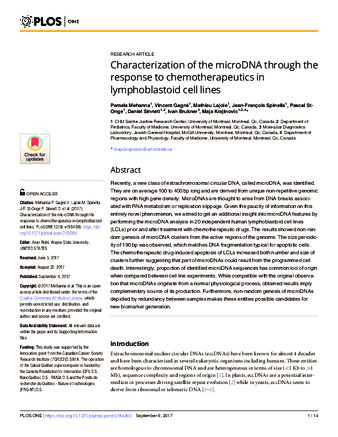 Characterization of the microDNA through the response to chemotherapeutics in lymphoblastoid cell lines thumbnail