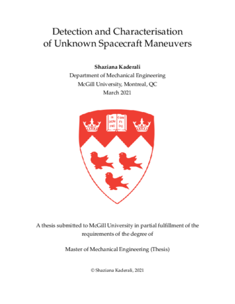 Detection and characterization of unknown spacecraft maneuvers thumbnail