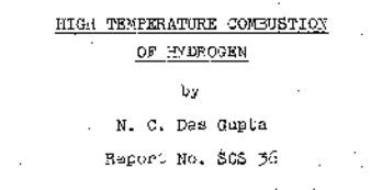 High temperature combustion of hydrogen thumbnail