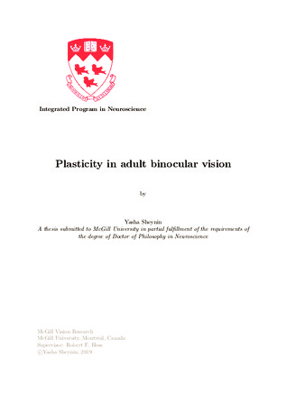 Plasticity in adult binocular vision thumbnail