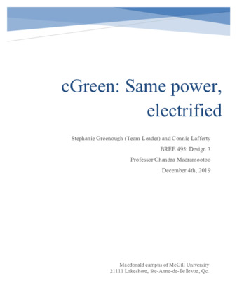 cGreen: Same Power, Electrified thumbnail