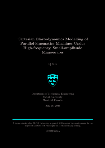 Cartesian Elastodynamics Modelling of Parallel-kinematics Machines Under High-frequency, Small-amplitude Manoeuvres thumbnail