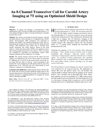 An 8-Channel Transceiver Coil for Carotid Artery Imaging at 7T using an Optimized Shield Design thumbnail