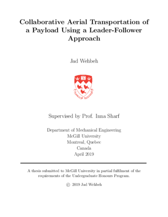 Collaborative aerial transportation of a payload using a leader-follower approach thumbnail