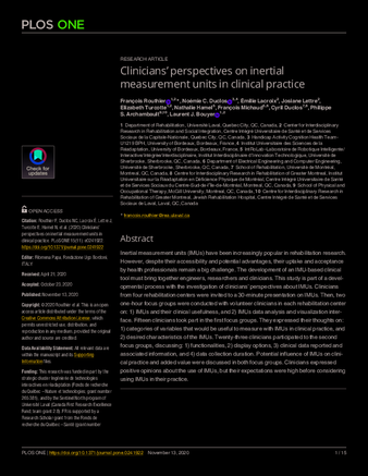 Clinicians’ perspectives on inertial measurement units in clinical practice thumbnail