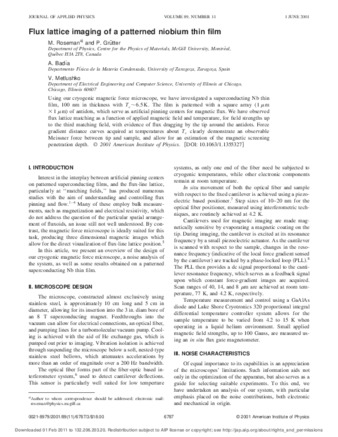 Flux lattice imaging of a patterned niobium thin film thumbnail