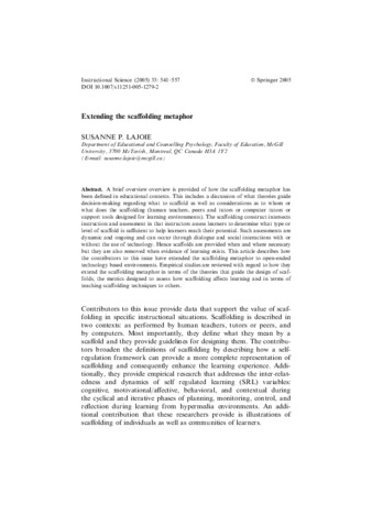 Extending the Scaffolding Metaphor thumbnail