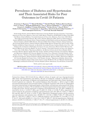 Prevalence of Diabetes and Hypertension and Their Associated Risks for Poor Outcomes in Covid-19 Patients thumbnail