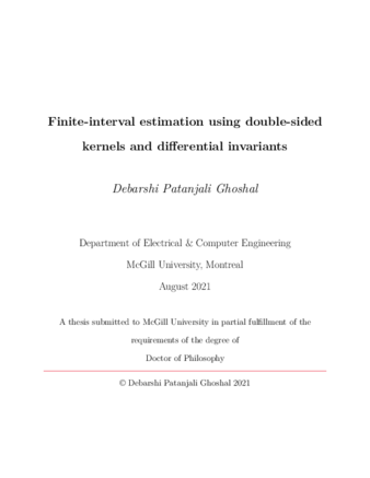 Finite-interval estimation using double-sided kernels and differential invariants thumbnail