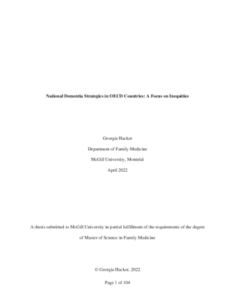 National dementia strategies in OECD countries: a focus on inequities thumbnail