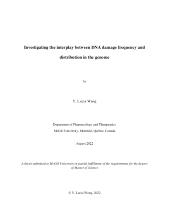 Investigating the interplay between DNA damage frequency and distribution in the genome thumbnail