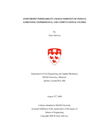 Anisotropic permeability characteristics of Indiana Limestone: experimental and computational studies thumbnail