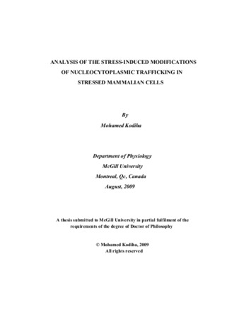 Analysis of the stress-induced modifications of nucleocytoplasmic trafficking in stressed mammalian cells thumbnail